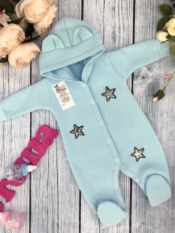 Купить оптом 218. Комбинезон ясельный, хлопок 65%, 35% ПЭ, футер с начёсом 62.68,74 в Назрани